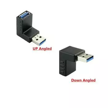 Адаптер USB 3.0 с углом 90 градусов, папа-мама, комбинированный вертикальный вверх и вниз