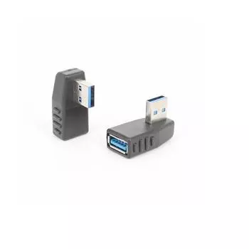 Адаптер USB 3.0 с угловым разъемом вправо и влево, папа-мама , 90 градусов