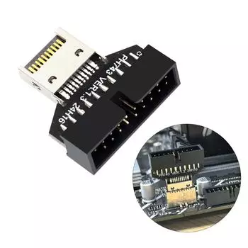 Адаптер USB 3.2 Type E на USB 3.0 19-контактный 20-контактный разъем, вертикальный, тип C, для материнской платы