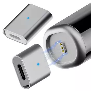 Адаптер USB C/8 Pin Female на магнитный 3Pin с индикатором и отверстием для шнурка, зарядный адаптер из алюминиевого сплава для Laifen Wave