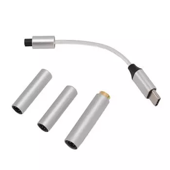 Адаптер USB C - AUX для наушников с поддержкой 32 бит 384 кГц PCM USB Type C - 2,5 мм 3,5 мм 4,4 мм