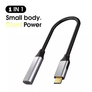 Адаптер Usb-c к Mini Displayport USB 3.1 Type C (удар молнии 3) Адаптер Mini Dp поддерживает 4k чёрный