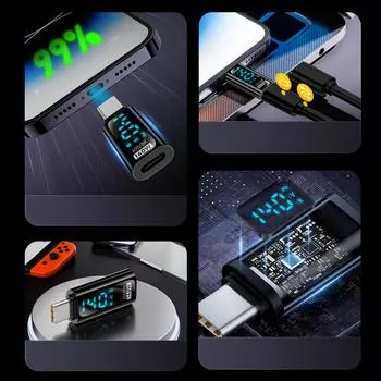 Адаптер USB C «мама-папа» для устройств типа C, поддержка зарядки 140 Вт, передача данных 40 Гбит/с, передача видео 8K6 Гц