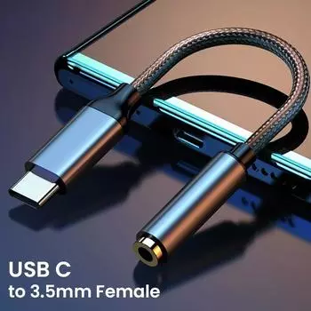 Адаптер USB C на 3,5 мм гнездо для наушников, адаптер Type C на Aux Audio Dongle для Samsung Galaxy iPad Pro Pixel
