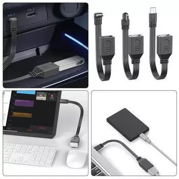 Адаптер USB C на USB 2.0, тип C, штекер на USB-гнездо, тип C, кабель OTG для ноутбука, компьютера, планшета 10