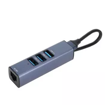 Адаптер USB-Ethernet 4 порта 100 Мбит/с 5 Гбит/с алюминиевый сплав USB 3.0 концентратор для ноутбука настольного компьютера планшета