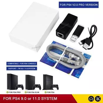 Адаптер USB-приемника версии V2.0 для PS4 FW 9.0 11.0 System One-Key JB Tool с кабелем TypeC для консоли PS4 Slim / Pro Все модели