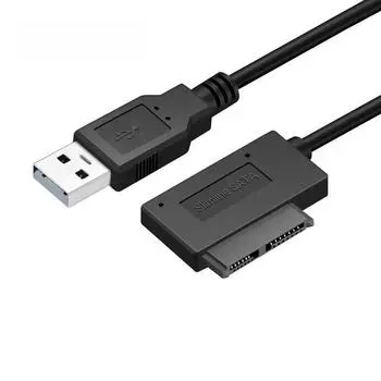 Адаптер USB Slimline SATA 13-контактный на 7+6-контактный оптический привод для записи Single USB cable