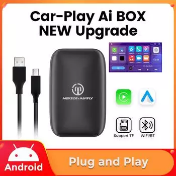 Адаптер USB Wire to Wireless Carplay Android Auto с функцией Plug and Play для интеллектуальных систем автомобиля Ai BOX Поддержка Netflix YouTube Spotify