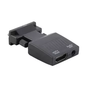 Адаптер VGA к HD Multimedia Interface с аудиокабелем 3,5 мм Активный Штекер VGA к Гнезду HD 1080P