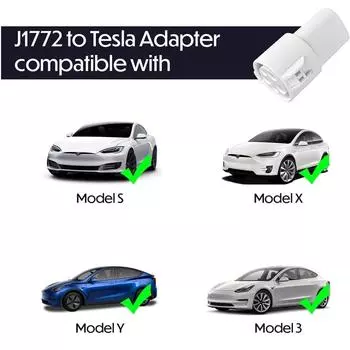 Адаптер зарядки электромобиля Type1 J1772 для Tesla для разъема зарядного устройства EVSE Conversion Gun для модели XY 3 Type1 to Tesla