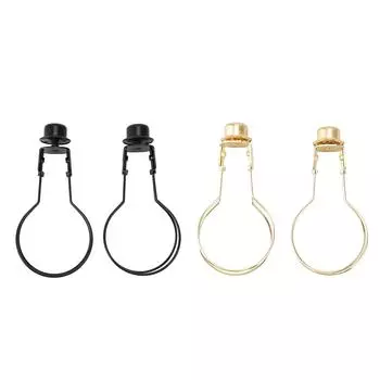 Адаптер зажима для лампочки металлический провод нержавеющий зажим на абажуре лампочки с наконечником сверху для настольной лампы Black
