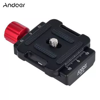 Адаптер зажима QR-пластины с одним винтом QR-пластины 1/4 дюйма для Arca-Swiss серебряный