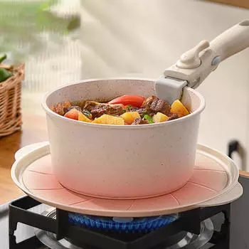 Адаптерная пластина для индукционной варочной панели с нескользящей ручкой синий