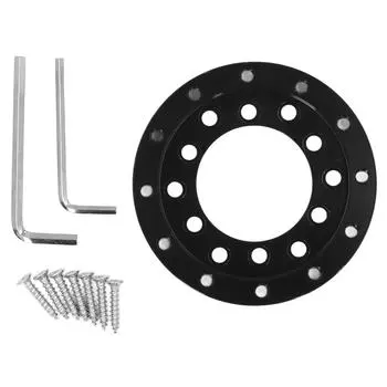 Адаптерная пластина для рулевого колеса из сплава, черные сменные аксессуары, адаптер для рулевого колеса для игр в автомобиле 73MM