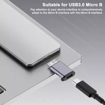 Адаптеры Адаптер Micro USB для высокоскоростной передачи данных Type-C Совместимость адаптеров с внешними жесткими дисками