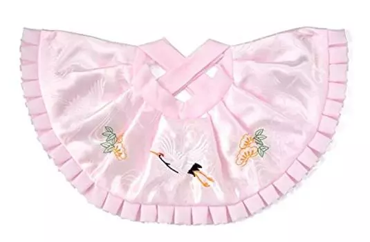 aDays Shrine Сделано в First Eating Японский сосновый журавль Нагрудник, Визит, Япония, Нагрудник, Ребенок, Выкройка, Вышивка, (Стилус, розовый)