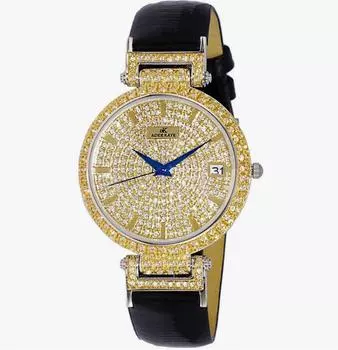 Adee Kaye Коллекция Embellish Кристальные акценты Паве циферблат Кварцевые AK2529-MG Женские часы