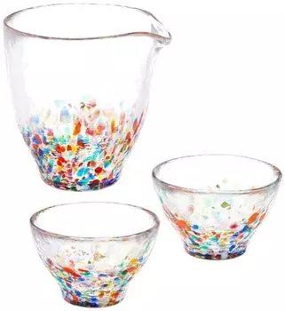 Adelia Co Bi Tsugaru Idro Nebuta Sake Set (one Single-Ended, Two Cups) F-71551