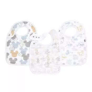 aden anais Слюнявчик на кнопках Disney Марлевый Детский Японский продукт aden anais слюнявчики 3 штуки муслин 32 х 24 см Эйден и Анаис Слюнявчик Детский Новорожденный Микки Минни