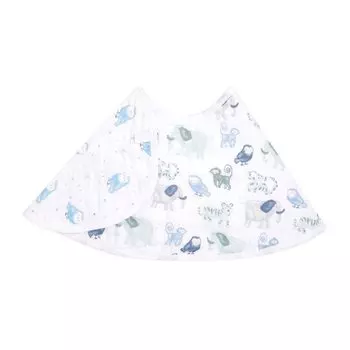 aden anais Essentials Burpy Cotton Soft Absorbent 4 Burp Cloth and X Time to Dream Happy Tales + Bib, 100% Muslin, Layers, Multi-Use Bib, 22.5 11 ,
