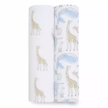 aden anais essentials и Anais японская подлинная натуральная история ESWC20019J 112x112 см муслиновая хлопковая пеленка набор из 2 пеленок для новорожденных марлевая детская