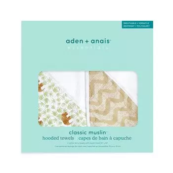aden anais essentials и Anais японские полотенца с капюшоном tanzania полотенца с капюшоном EHTC20024 + (Основы Адена) [Оригинальный продукт] 2-упаковка 2-упаковка