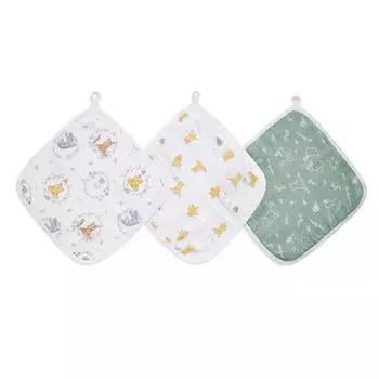 aden anais essentials Мочалка Disney Winnie the Муслин Мягкий к Марле Детская WCADAEDEWCC30008DIJB + Набор, Набор из 3 предметов, Пух, Хлопок, Дышащий,