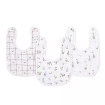 aden anais essentials нагрудник с застежкой-молнией в стиле кантри с цветочным принтом один размер 3 шт. BBADAEESNC30022 +