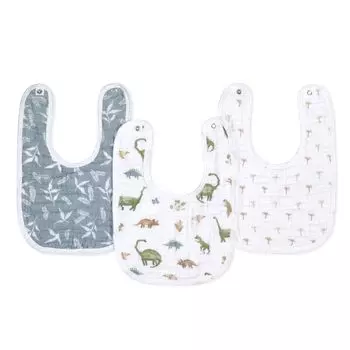 aden anais essentials нагрудник с застежкой-молнией дино джунгли один размер 3 шт BBADAEESNC30021 +