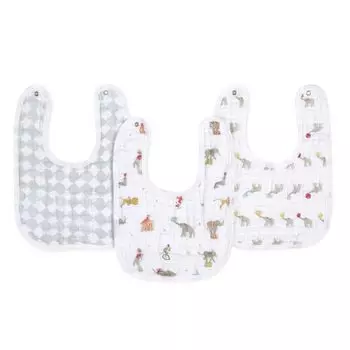 aden anais essentials нагрудник с застежкой-молнией слон цирк один размер 3 шт BBADAEESNC30023 +