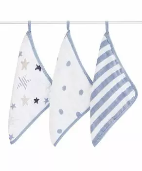 aden anais и aden anais и японский набор салфеток для мытья посуды из 3 предметов рок-звезда детский подарок марлевый носовой платок 3050 30x30см + (Эйден Анай) + (Эйден Анай)