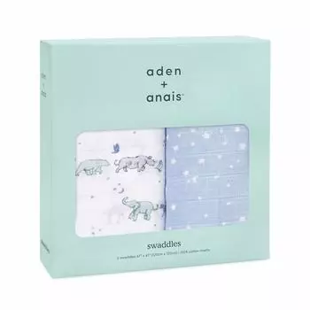 aden anais Japanese Baby Gift Muslin Swaddle Swaddle Set of 2 Naturally ASWC20011J rising star 120x120cm 0 months 2 pieces ASWC20006J + (Authentic