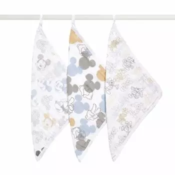 aden anais подлинный японский Disney Микки Минни AWCC30002DIJ 30 x 30 см мочалка набор из 3 полотенец с петлей полотенце марля носовой платок для девочек мальчиков малышей