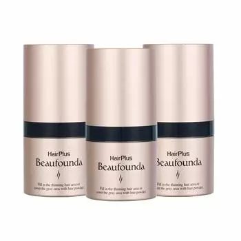 Aderans Hair Plus View Foundation Powder Set of Natural Conceals Thinning Conceals Gray Increases Hair Grey Alopecia Made in Japan 3, Black, Hair,