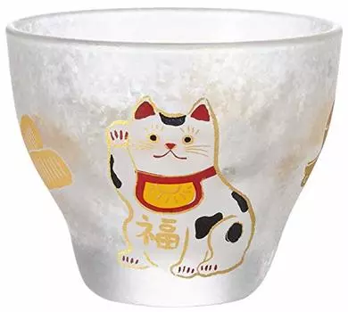 ADERIA 6081 Mono Maneki Neko Чашка Lucky Cat, 3,4 жидких унции (90 мл) (Бококути/Очоко/Саке Стакан), Сделано в Японии, поставляется в косметической коробке, подарок на день рождения, предварительн
