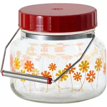 ADERIA Adelia Retro Бутылка для хранения 1 л Alice Сделано в Японии Косметическая коробка Контейнер для хранения Showa Retro Стеклянная канистра Герметичный контейнер Банка для приправ