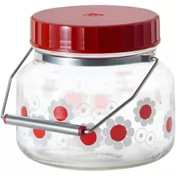 ADERIA Adelia Ретро Бутылка для хранения 1 л Цветочный контейнер Сделано в Японии Косметическая коробка Контейнер для хранения Showa Ретро Стеклянная канистра Герметичный контейнер