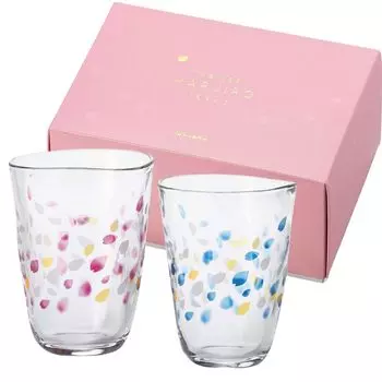 ADERIA ARUIRO Набор из пары стаканов 290 мл, изготовленных в Японии, косметическая коробка, стекло, стильный подарок для сакэ, женский день, столовые приборы, день пары, мужчины, подарок на новоселье, свадьба