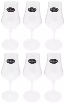 ADERIA Бокал для бренди прозрачный 170 мл Luigi Bormioli Snifter 170 C372 Набор из 6 хрустальных бокалов J-6467