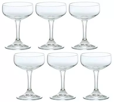 ADERIA Champagne Glasses Clear 150ml Set of 6 Made in Japan 677 A-line