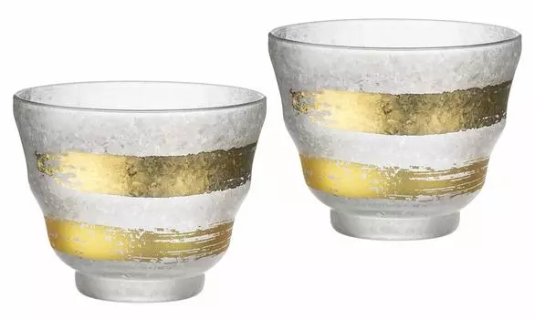 ADERIA Cold Tea Glass Kinichimonji 205ml Nippon Tea Made in Japan Present in Cosmetic Box Birthday Gift Present [Premium Taste/Cold Bowl] S-6280