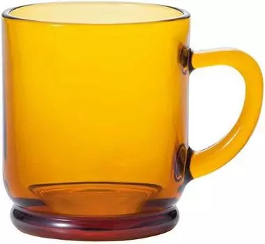 Aderia F-70464 Glass Mug, Amber 9.4 fl oz (290 ml), Shonai Craft Ice Mug, Made in Japan