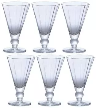 ADERIA Karo Шотный десертный стакан 65 мл Набор из 6 штук Сделано в Японии Контейнер для парфе, сандая, чашка, стакан Стильный мини-стакан для мороженого на ножке Посуда для кофейни