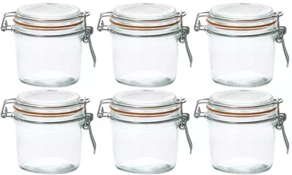 ADERIA Le Parfait Герметичный контейнер для хранения 350 мл, набор из 6 шт. Сделано во Франции. Контейнер для хранения, стеклянная банка, герметичный контейнер, банка для приправ, герметичный кофе