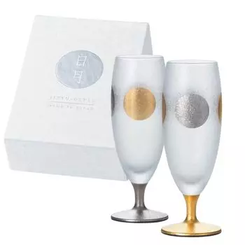 ADERIA Премиум японский вкус Sun Moon короткий ножки парный набор 125 мл Сделано в Японии косметическая коробка стеклянная кружка пивная стильная стеклянная сакэ подарок женская праздничная посуда