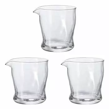 ADERIA Sake Cup Single Mouth Tebineri Fluid 280 мл 3 шт. Сделано в Японии [Мягкая текстура/Удобно держать] B-2889
