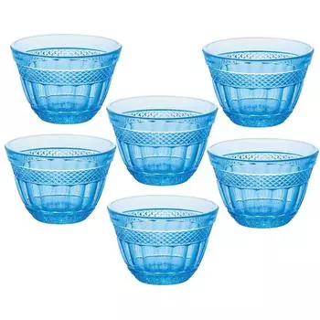 ADERIA Shonai Craft Sake Cup Blue 55ml Mini Glass 6 шт. Сделано в Японии F-70456