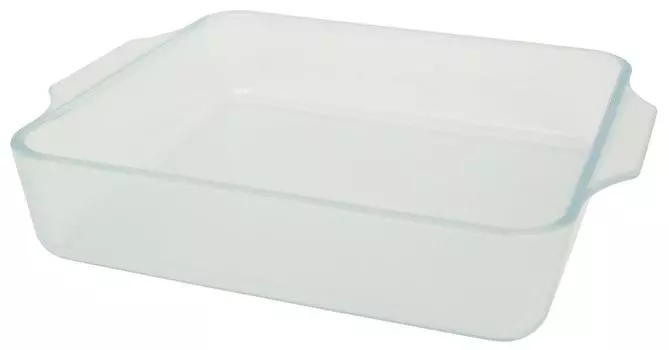 ADERIA Стеклянная форма для запекания Cerabake Square Roaster M 1400 мл, термостойкая [Антипригарное покрытие/Микроволновая печь/Для использования в духовке/Керамическое покрытие] K-9427