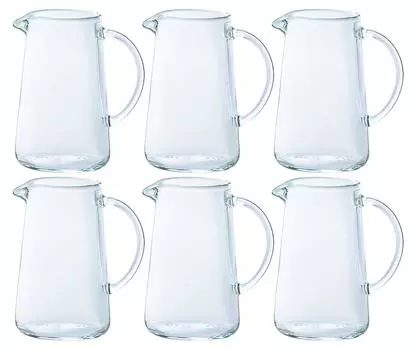 ADERIA стеклянный молочник 80 мл трапециевидный M набор из 6 шт H-4752